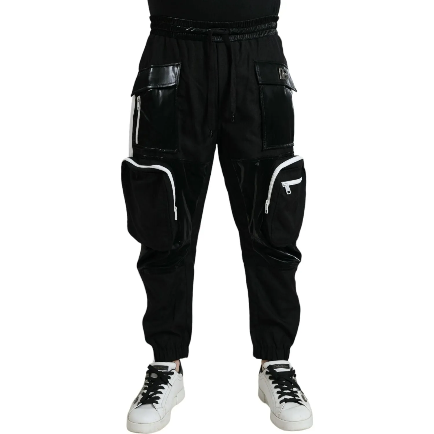 Dolce & Gabbana Black Nylon Cargo Jogger Men Sweatpants Pants