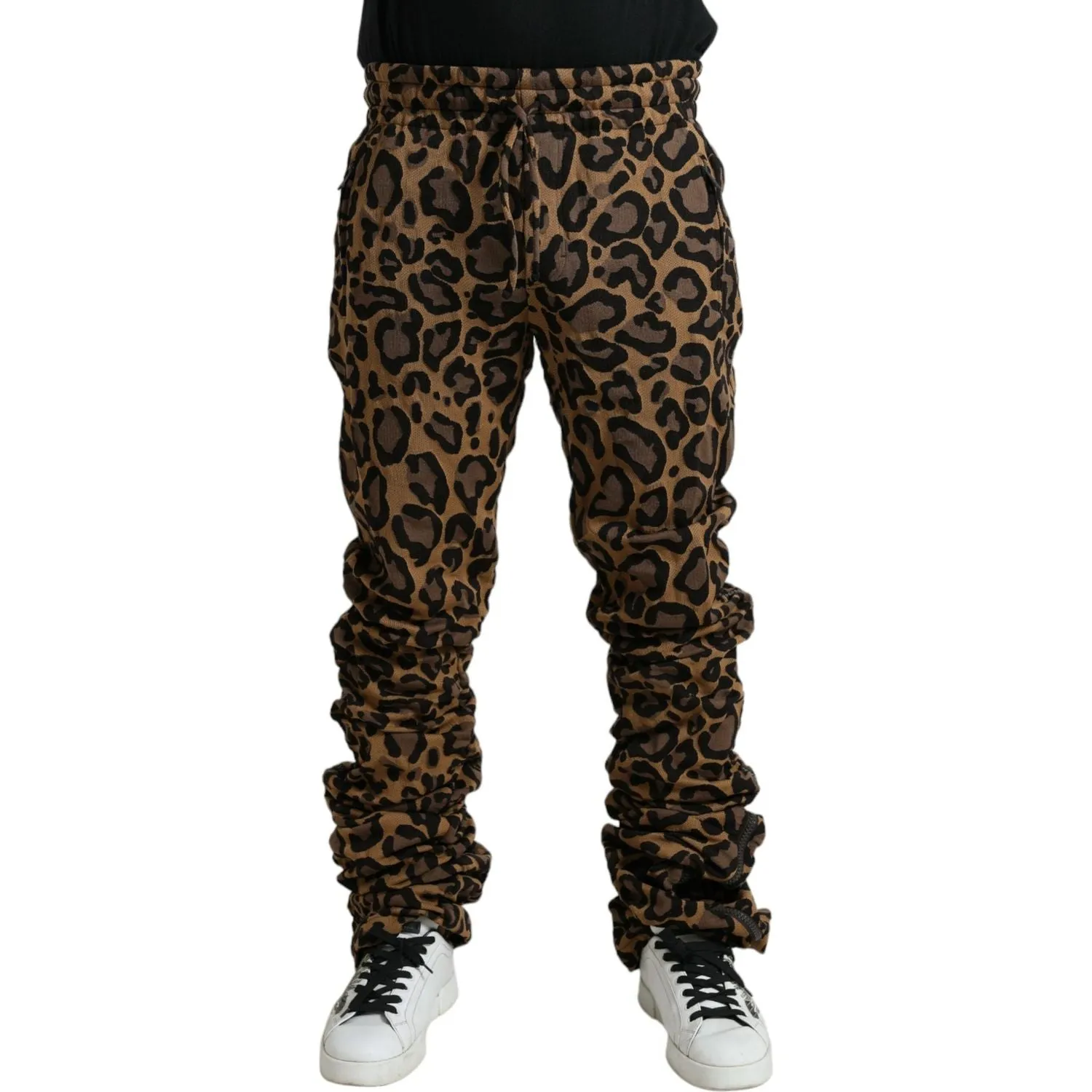 Dolce & Gabbana Chic Leopard Print Jogger Pants