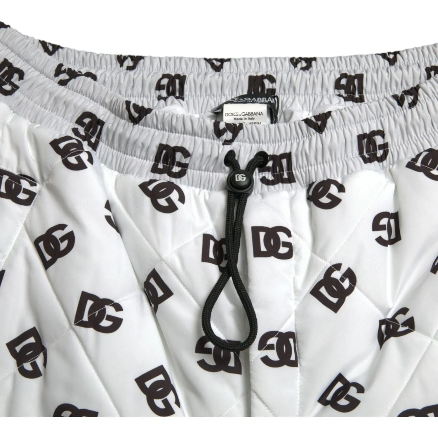 Dolce & Gabbana Chic White Jogger Pants with Iconic DG Print