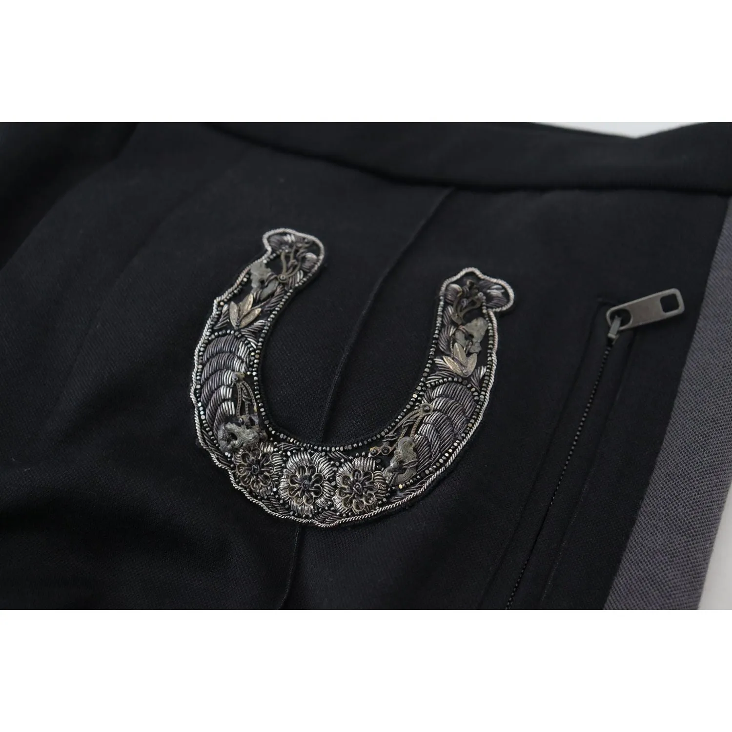 Dolce & Gabbana Elegant Black Jogger Pants in Luxe Wool Blend