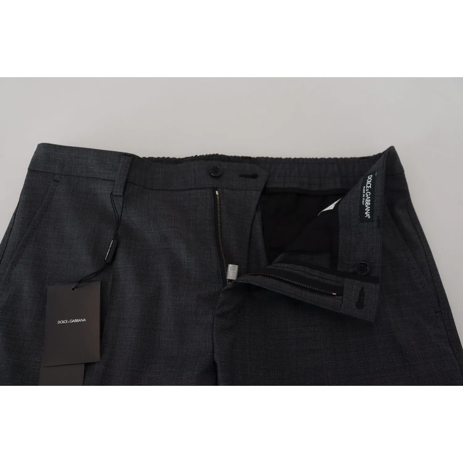 Dolce & Gabbana Elegant Checkered Slim Fit Cargo Pants