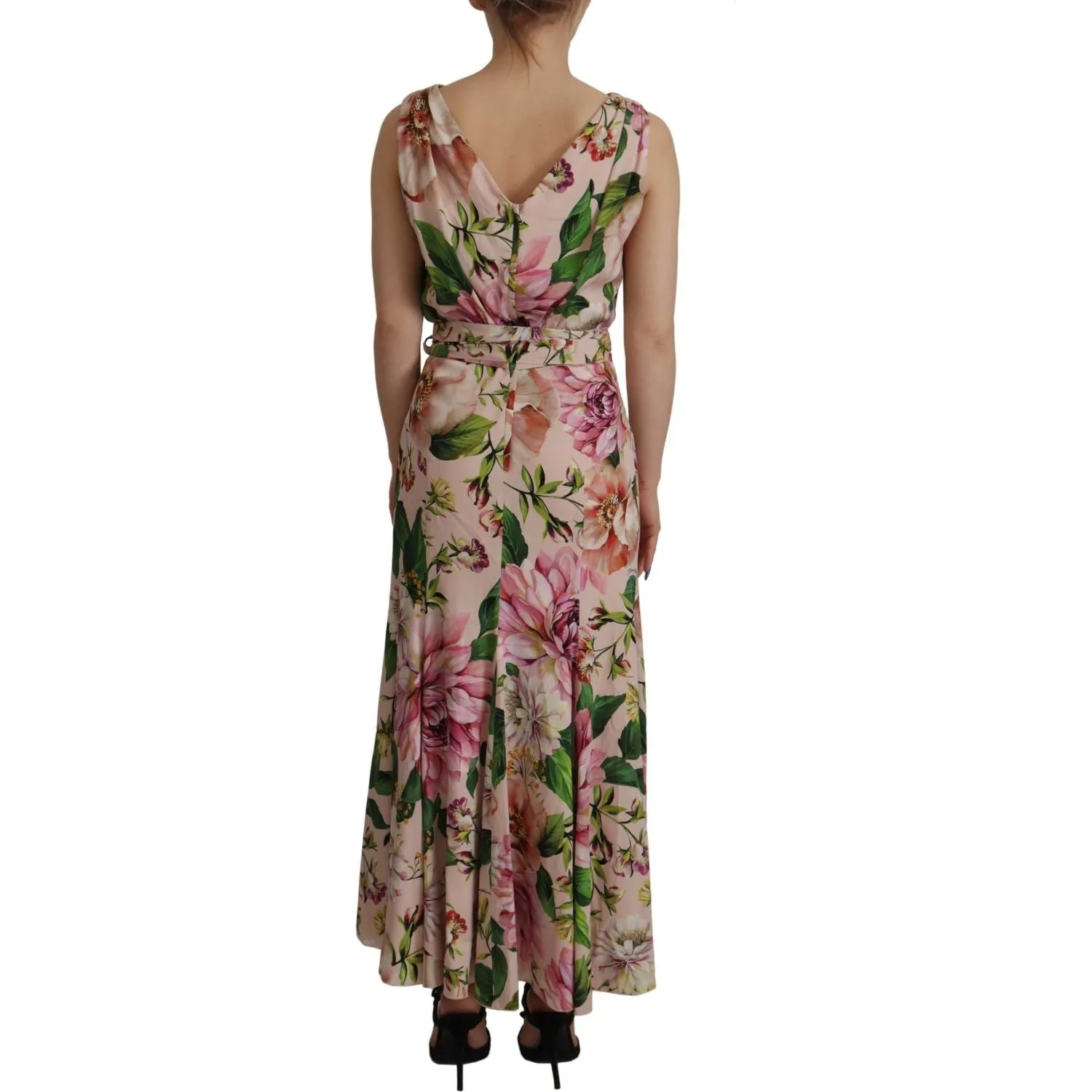 Dolce & Gabbana Elegant Floral Silk Wrap Dress