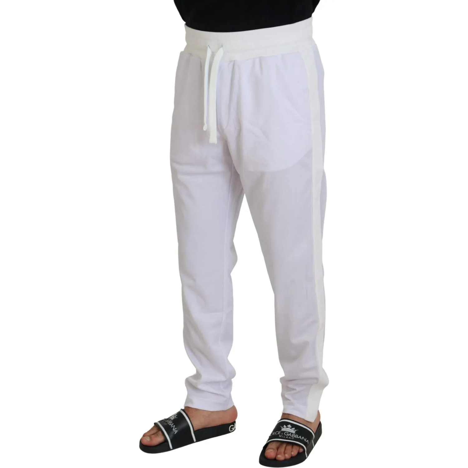 Dolce & Gabbana Elegant White Jogger Pants for Sophisticated Comfort