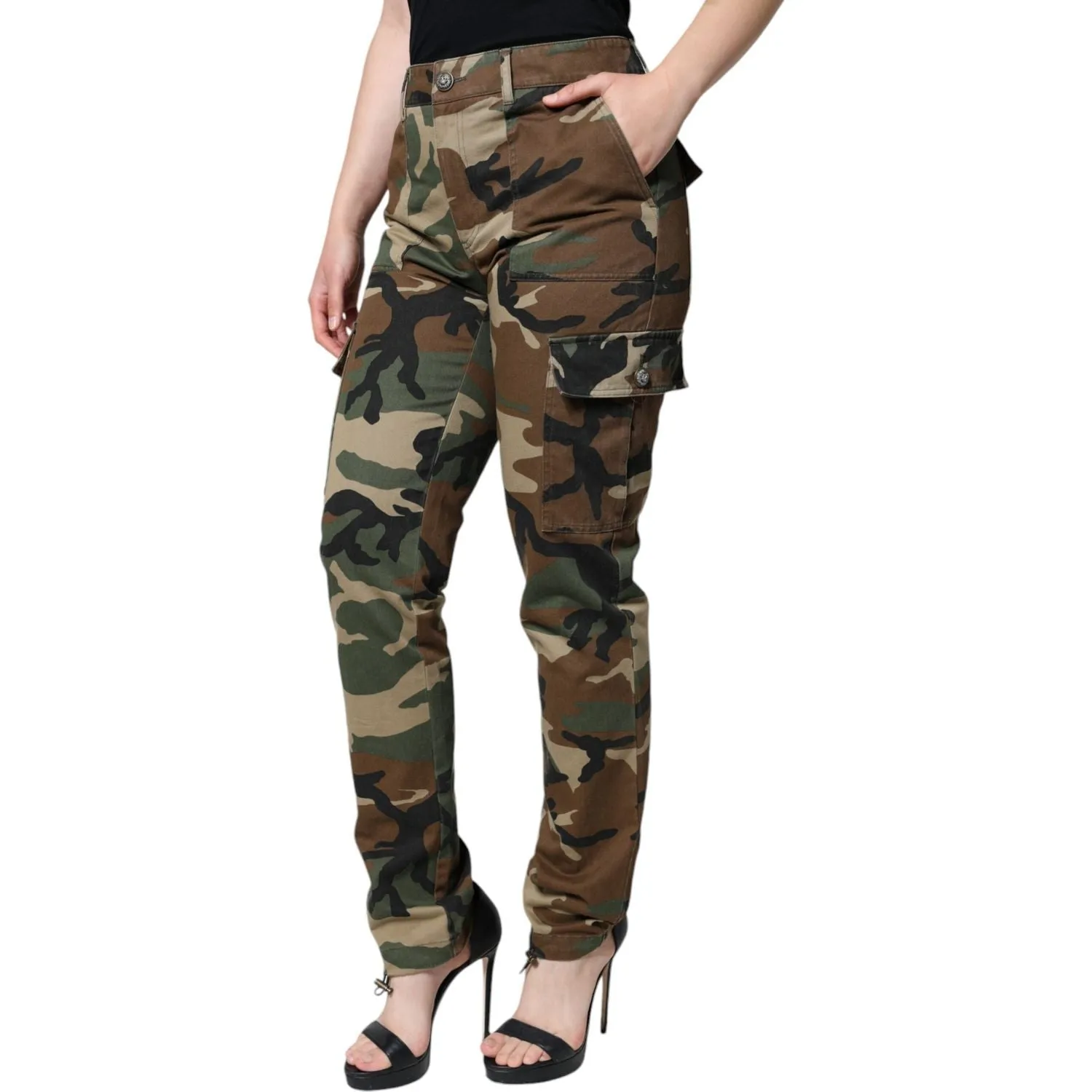 Dolce & Gabbana Multicolor Camouflage Cargo Pants