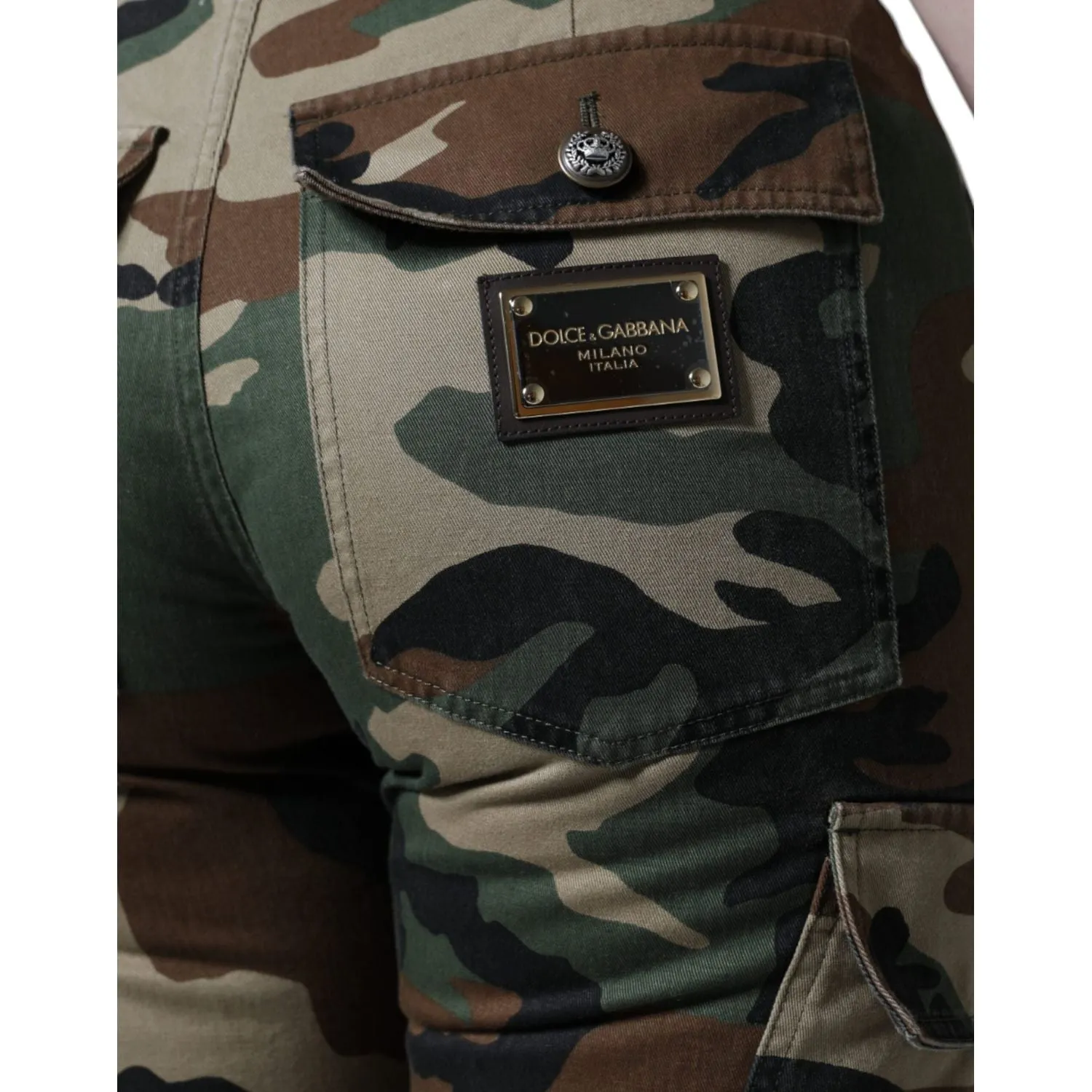 Dolce & Gabbana Multicolor Camouflage Cargo Pants