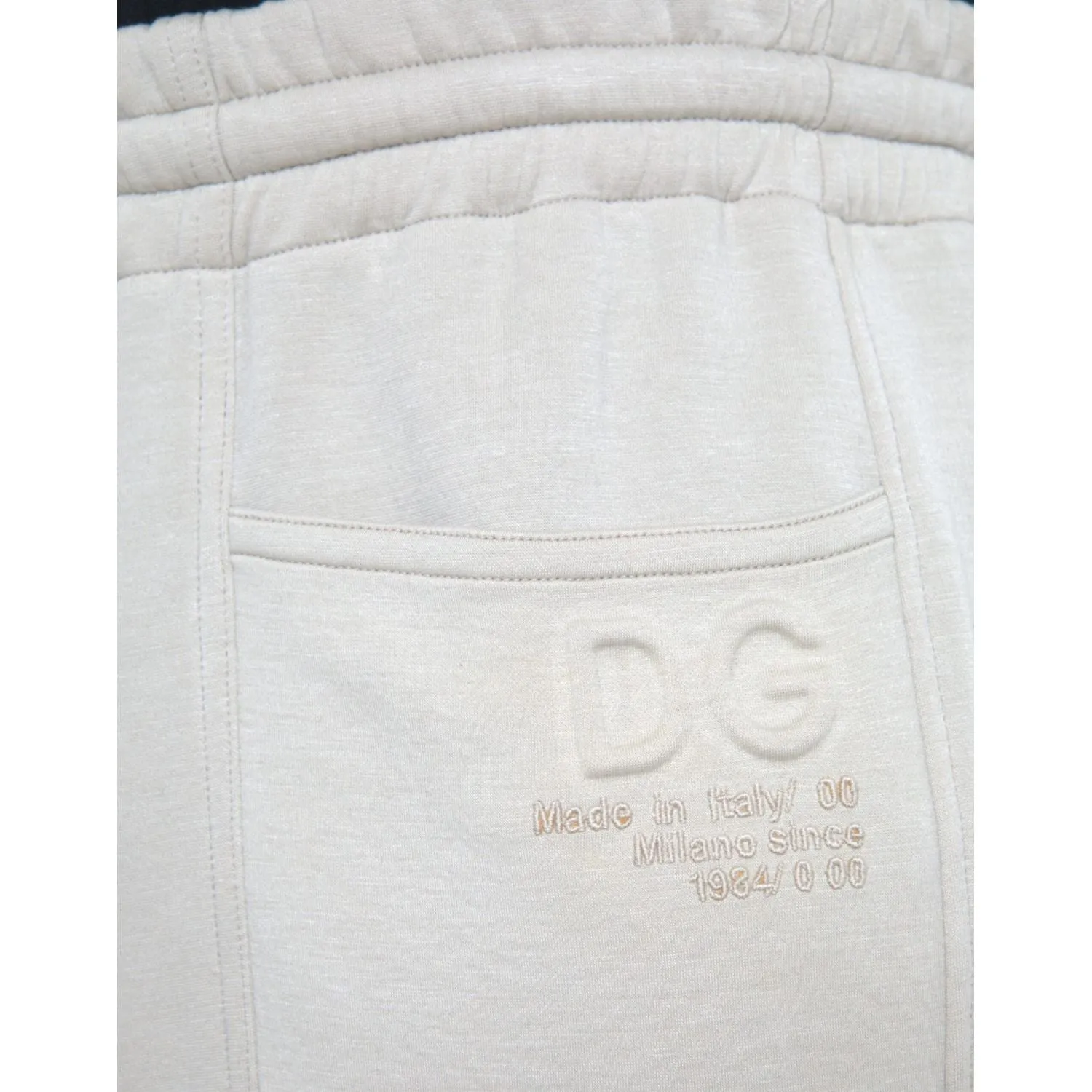 Dolce & Gabbana Off White Viscose Cargo Jogger Sweatpants Pants