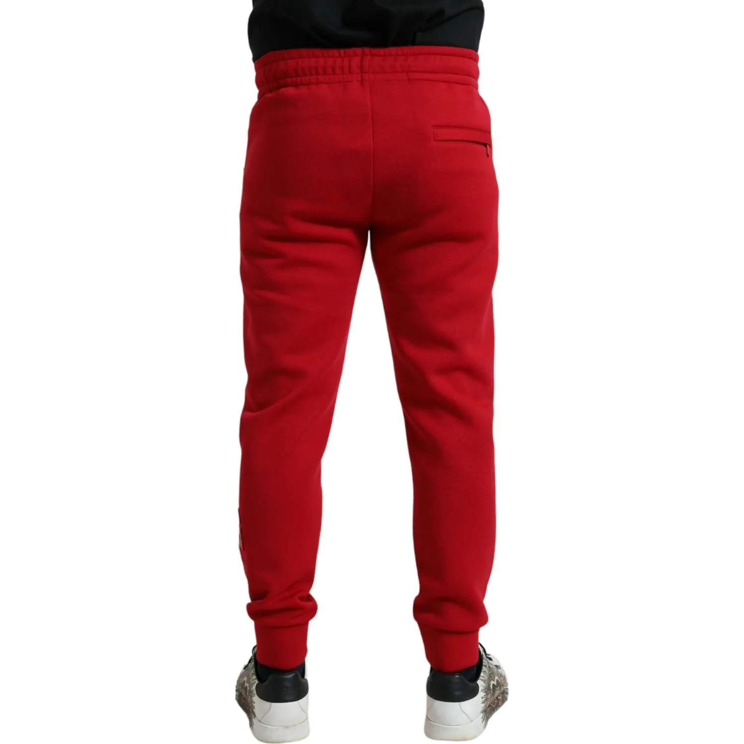 Dolce & Gabbana Sizzling Red Cotton Blend Jogger Pants