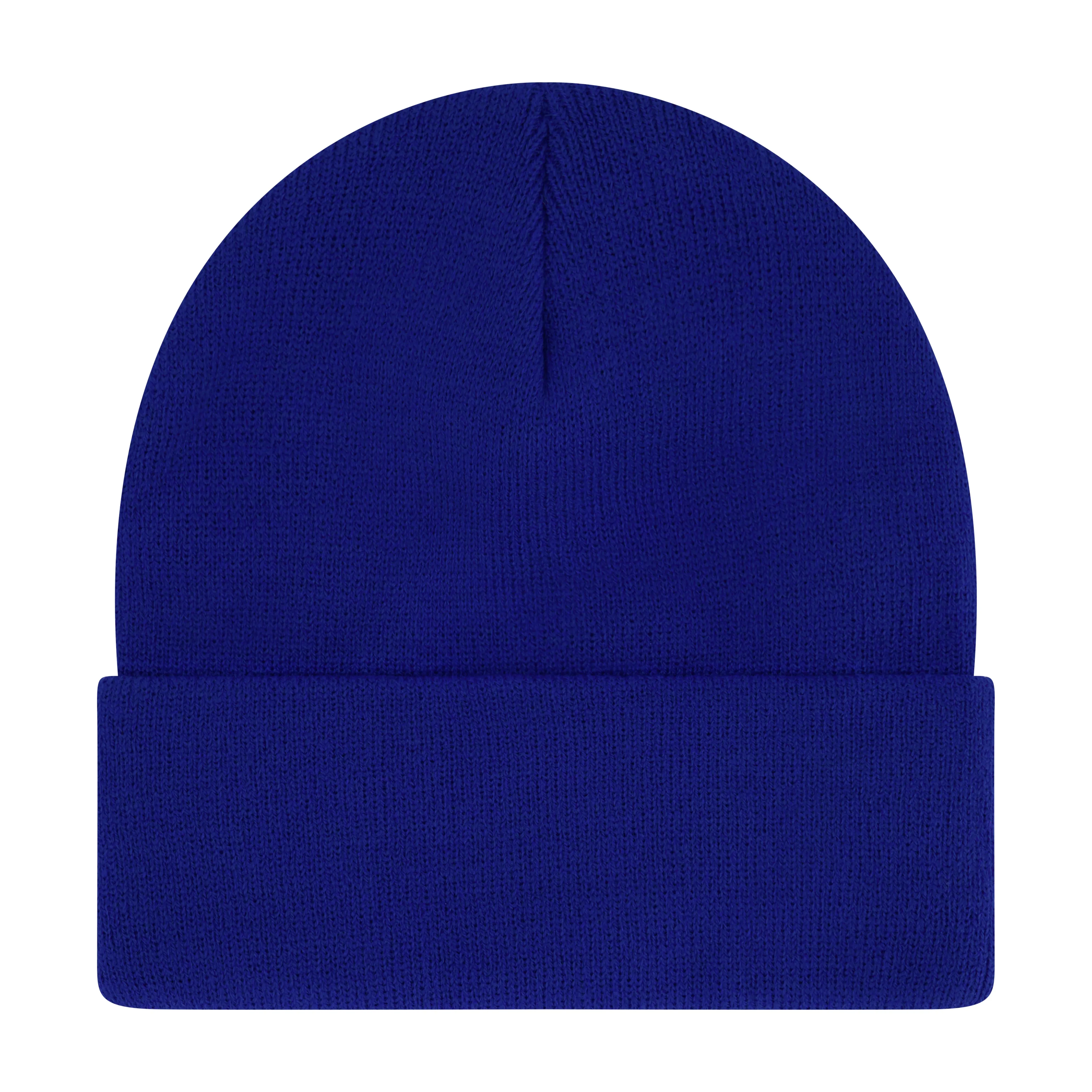 Elowel Beanie Hats for Men and Women - 100% Acrylic Thick Thermal Knit Skull Beanie Winter Hat - Unisex Cuffed Plain Light Blue Blue Beanie Hat