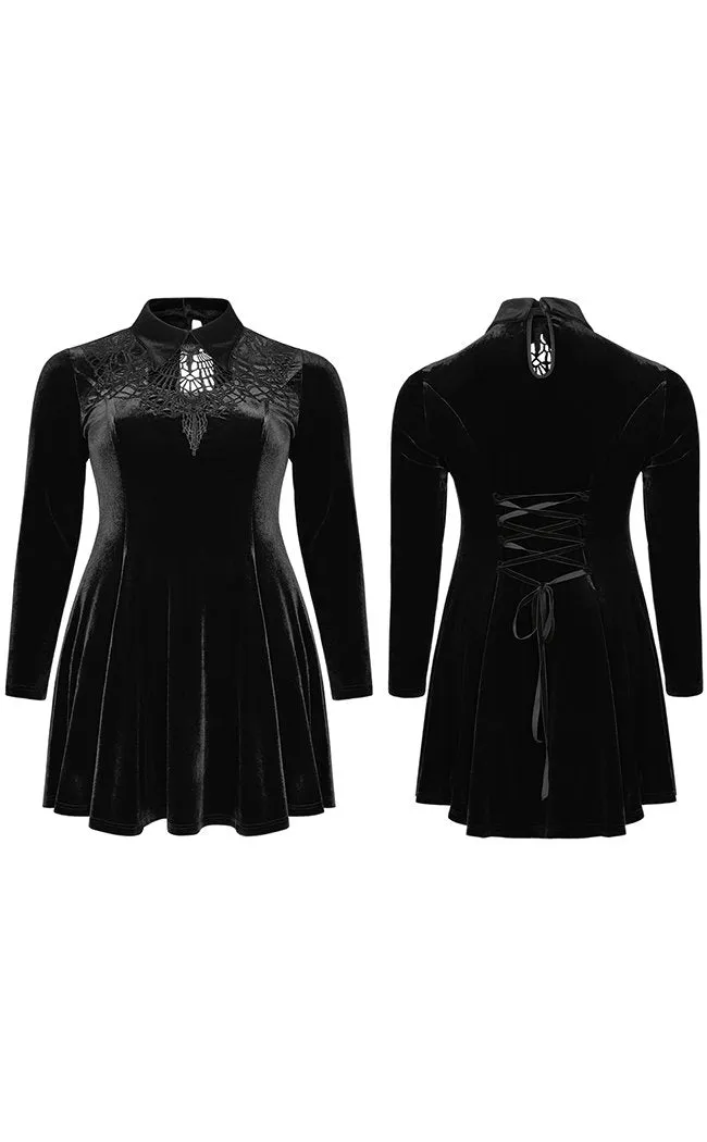 Ensnared Velvet Dress | Black | Plus Size