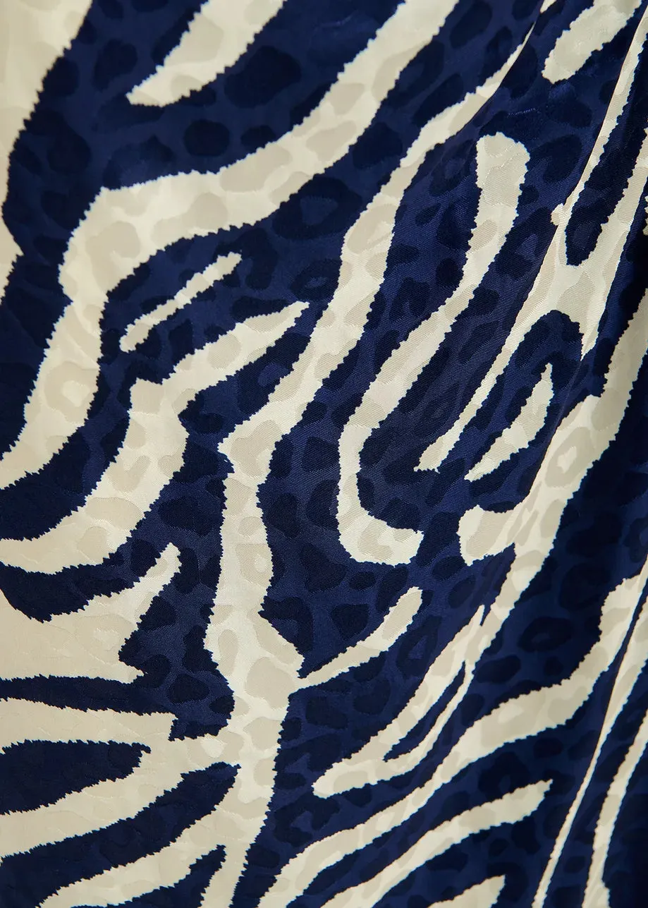 Essentiel Antwerp Flavia Dress in Navy Zebra Combo