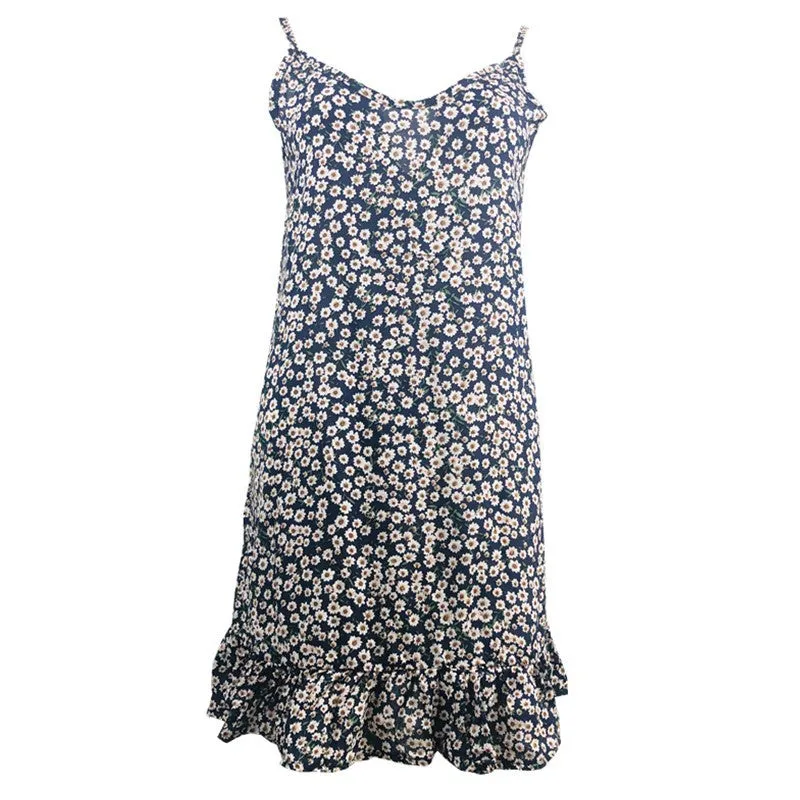 Floral print dress with camisole