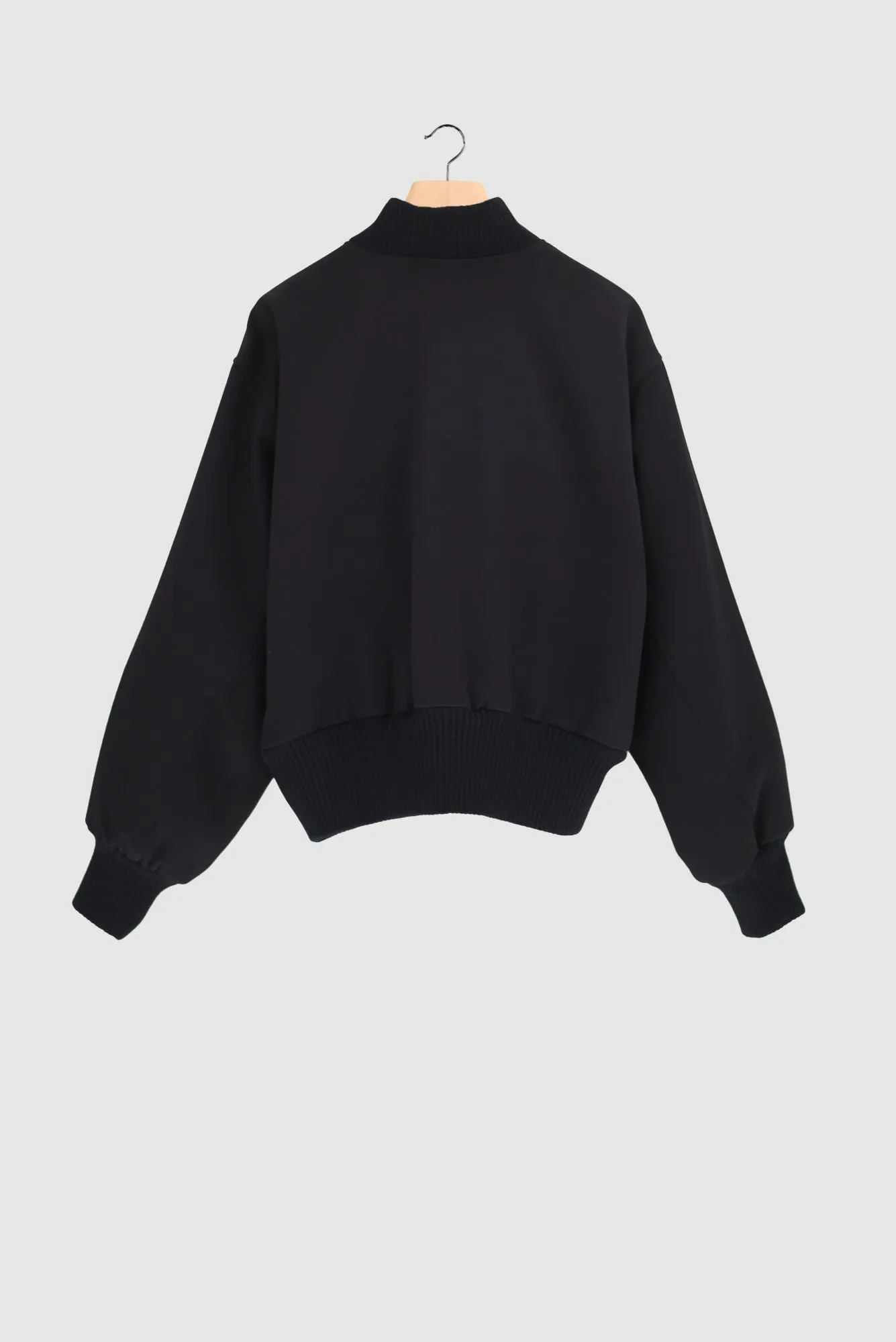 FRANKLIN - Wool Tricotine Bomber Jacket in Black