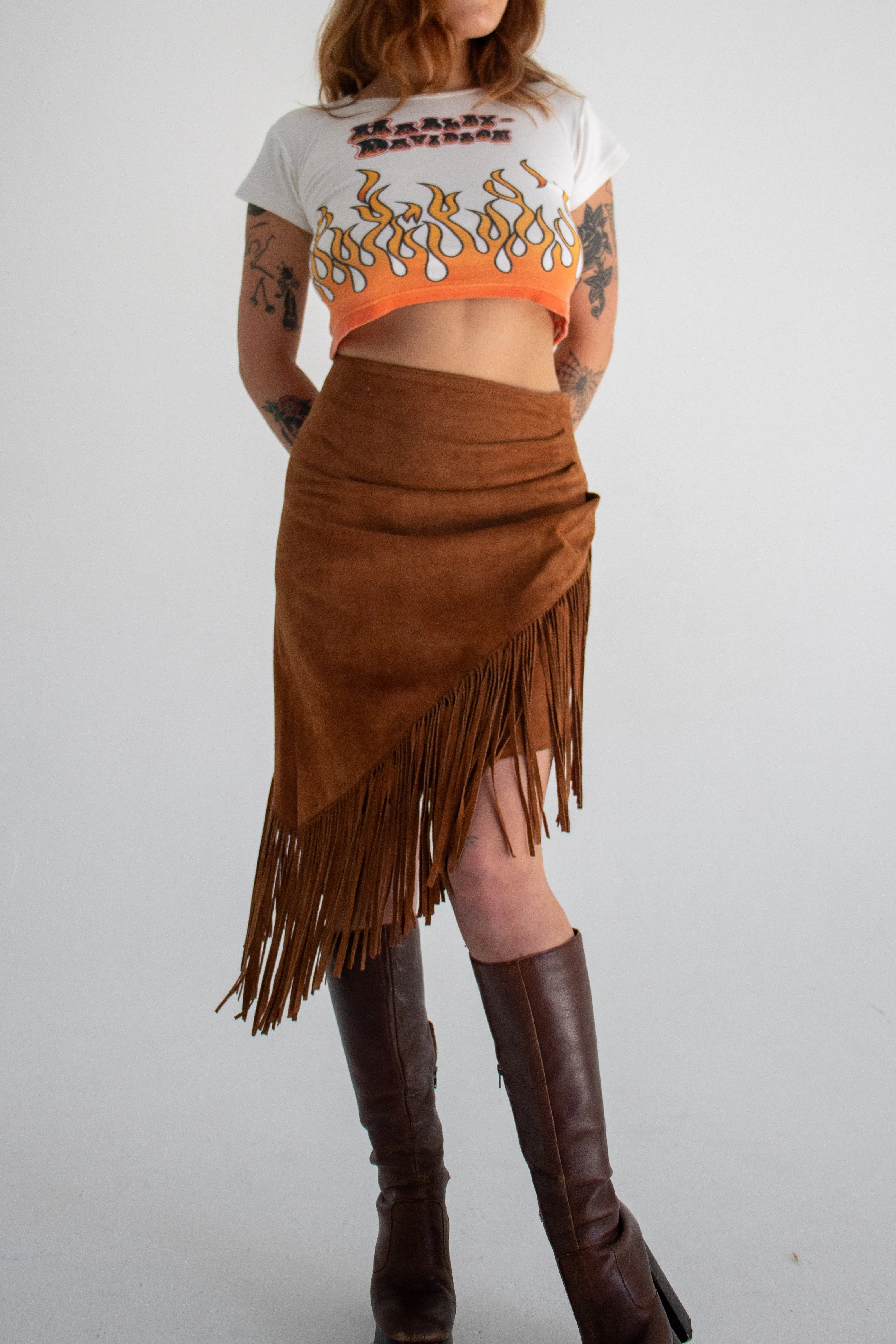 Fringed Suede Cowgirl Skirt