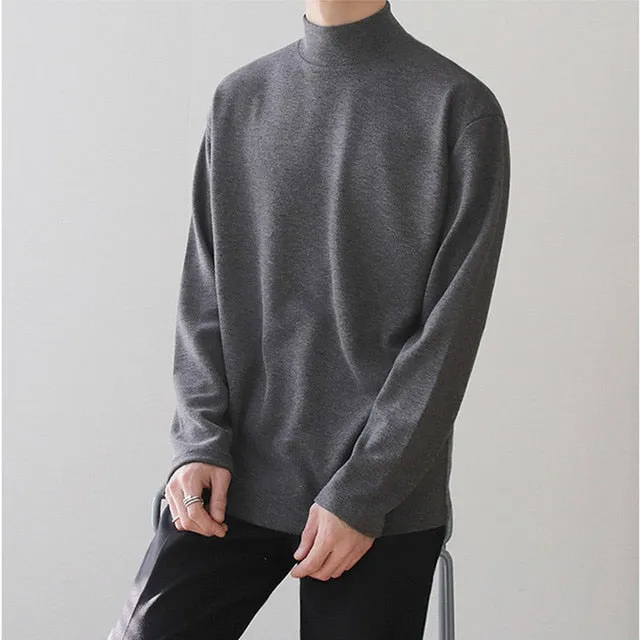 Funki Buys | Sweaters | Men's Thin Lightweight Mock Turtleneck