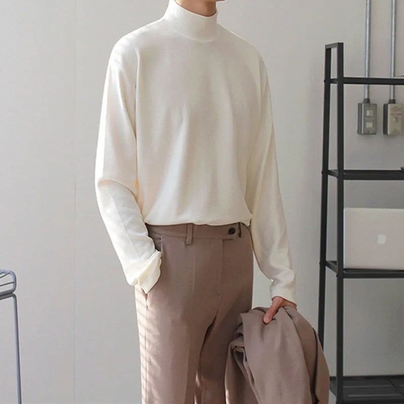 Funki Buys | Sweaters | Men's Thin Lightweight Mock Turtleneck