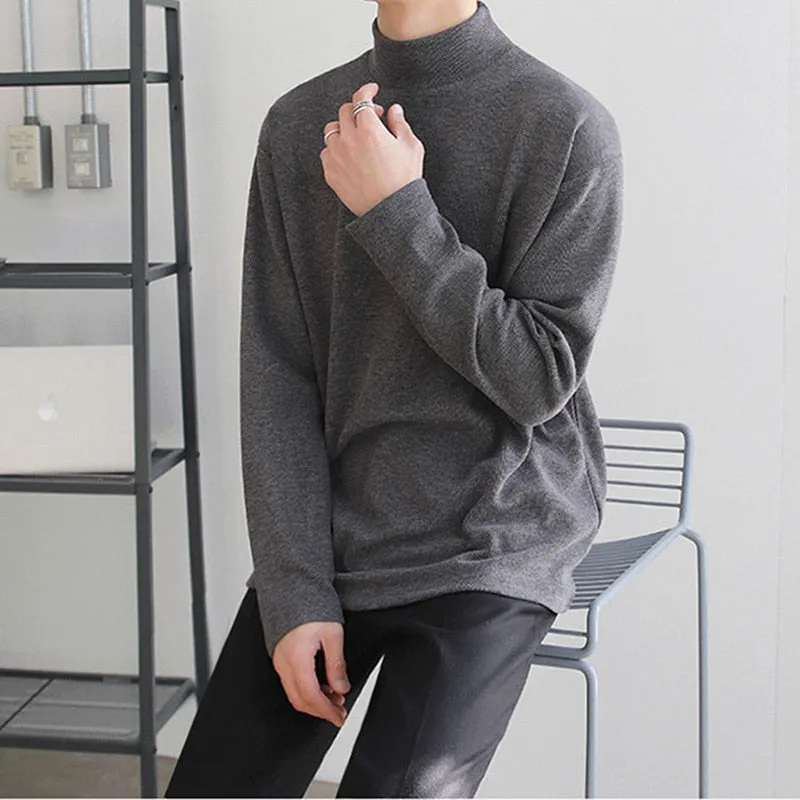 Funki Buys | Sweaters | Men's Thin Lightweight Mock Turtleneck