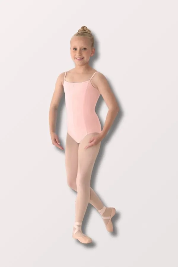 Girls Princess Seam V Front Camisole Leotard - Pink