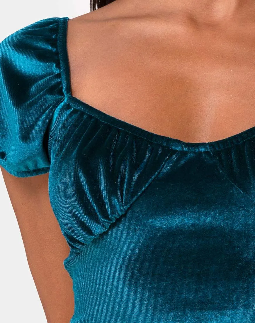 Glaty Top in Velvet Teal