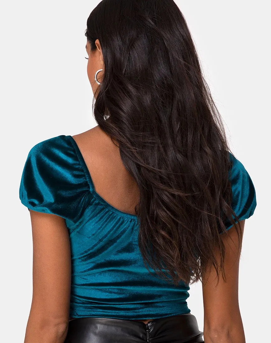 Glaty Top in Velvet Teal