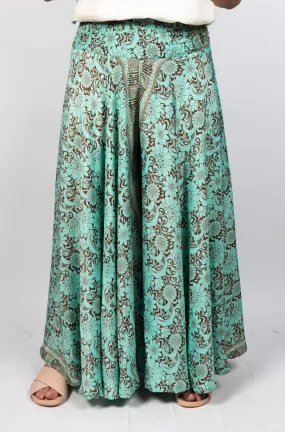 Hera Wide Leg Pants Turquoise Brown