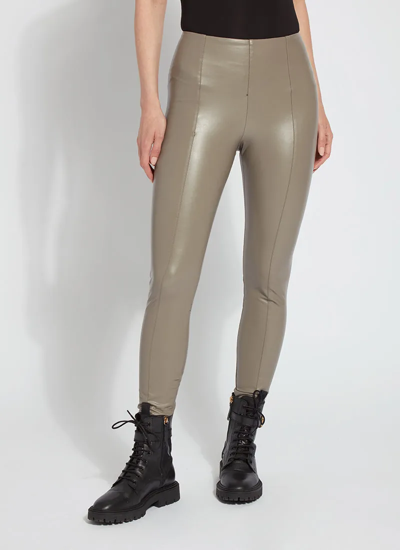 Hi Waist Vegan Leather Legging | Underland Taupe