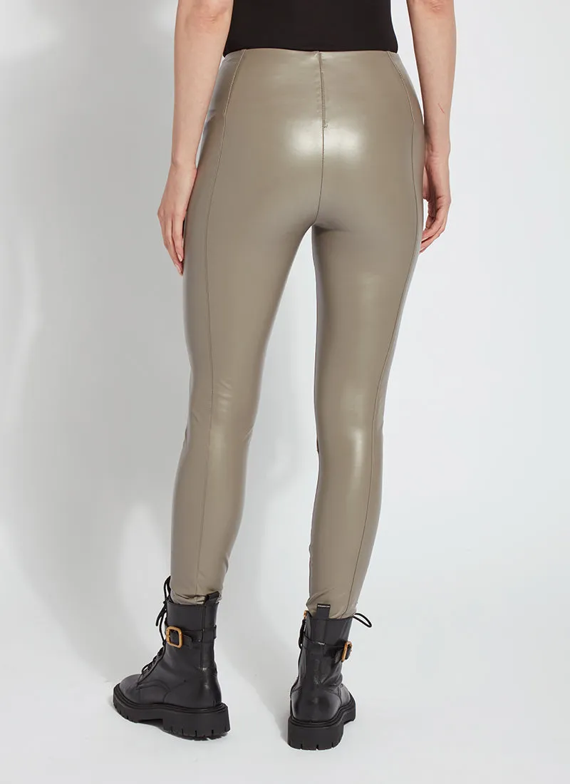 Hi Waist Vegan Leather Legging | Underland Taupe