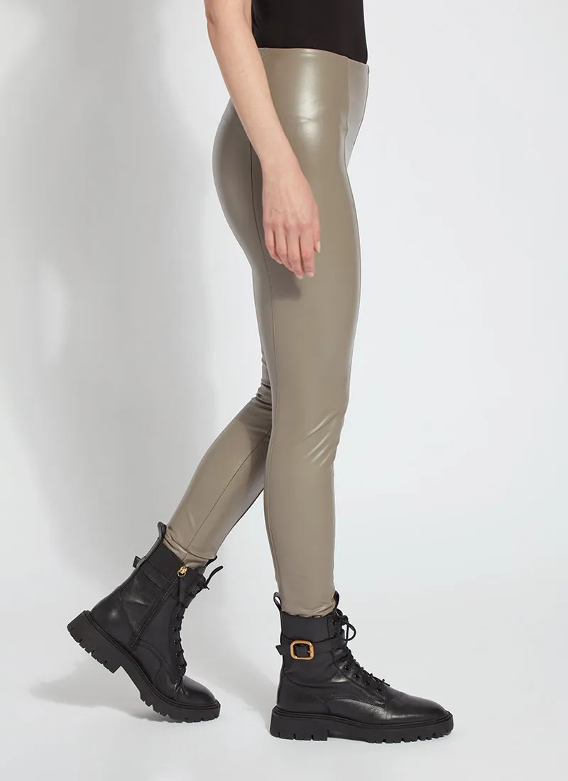 Hi Waist Vegan Leather Legging | Underland Taupe