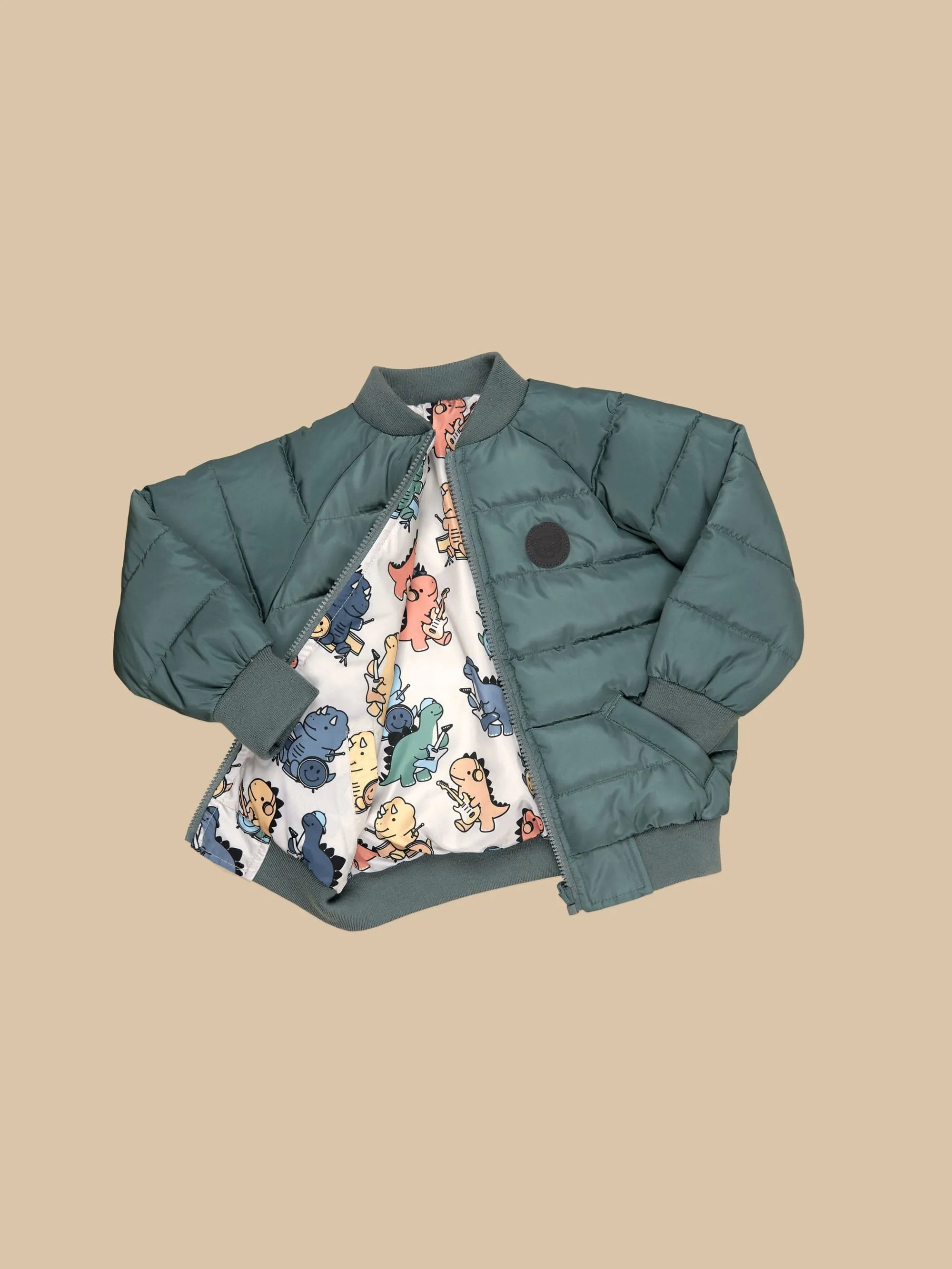 Huxbaby Dino Band Reversible Bomber