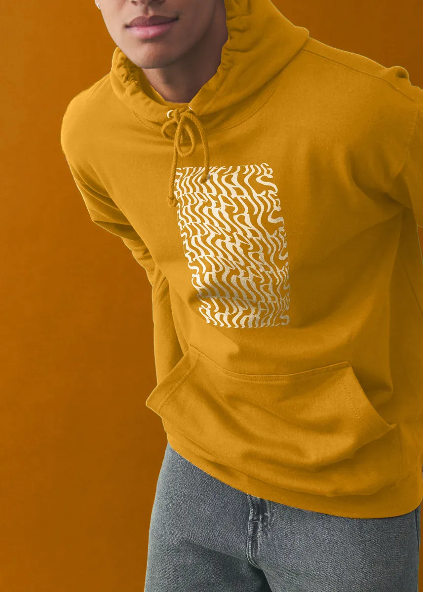 Illusions Hoodie - Stop Eating Animals - Mustard Yellow