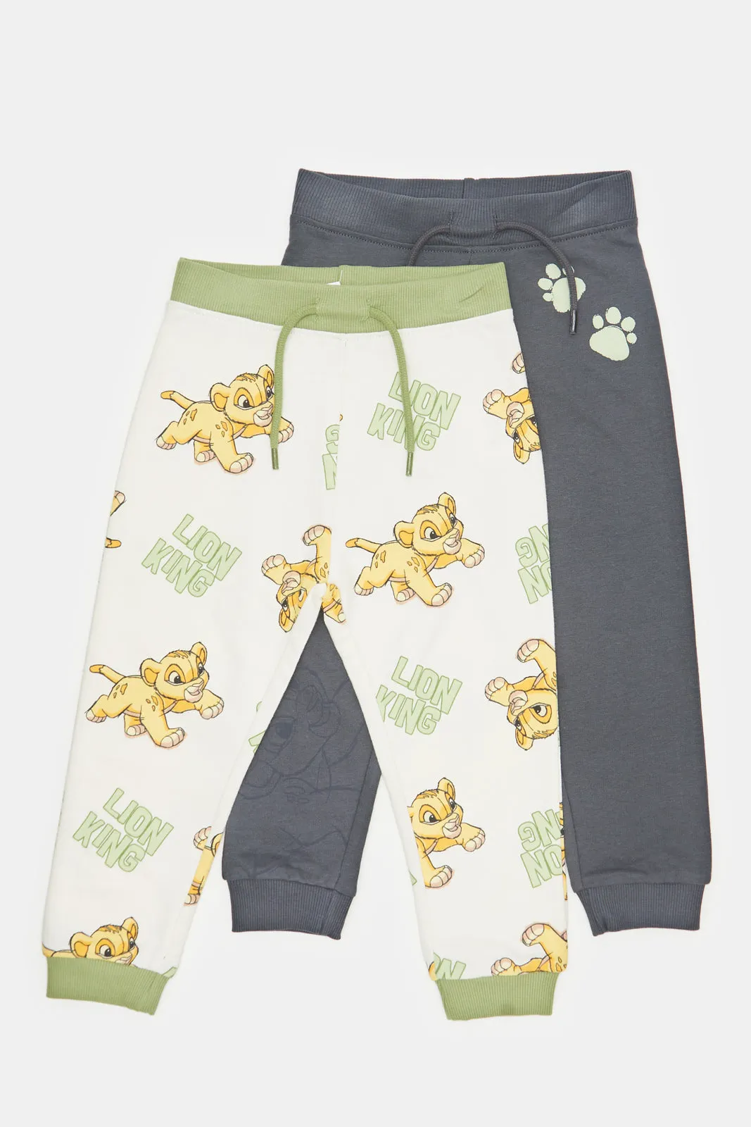 Infant Boys Brown And Cream Simba Print Joggers Set (Pack of 2)