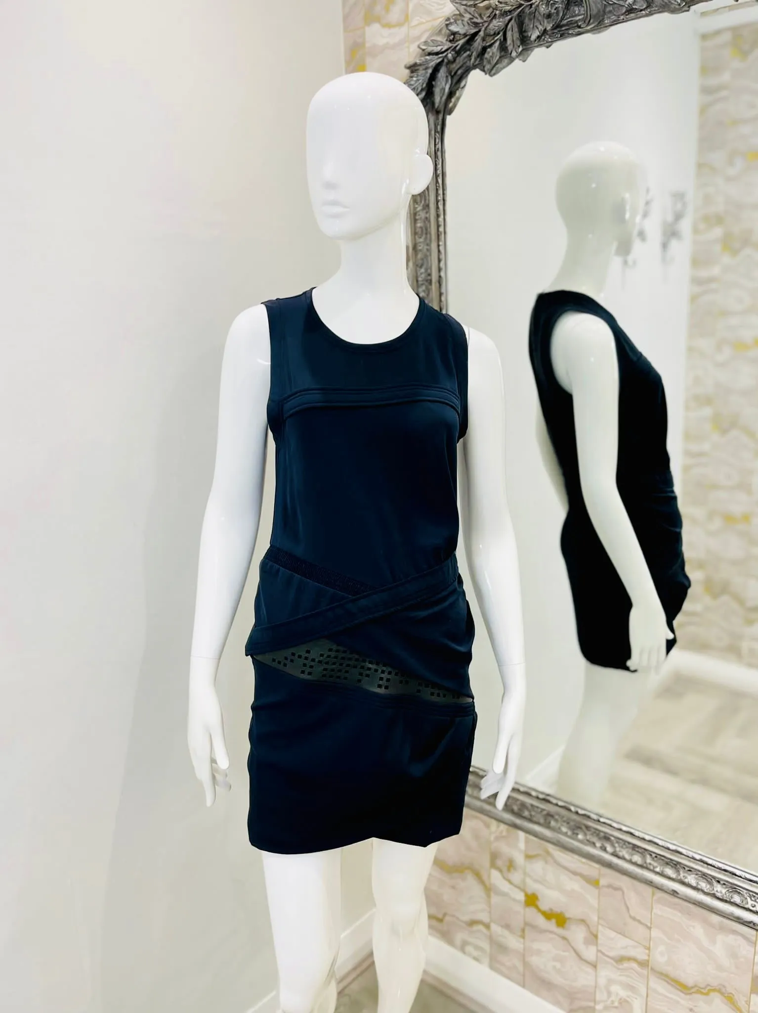 Iro Leather Trim Mini Dress. Size 40IT