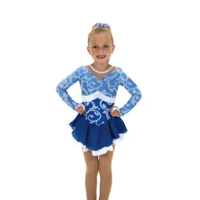 Jerry's Girl's 612 Blue Times Two Figure Skating Dress