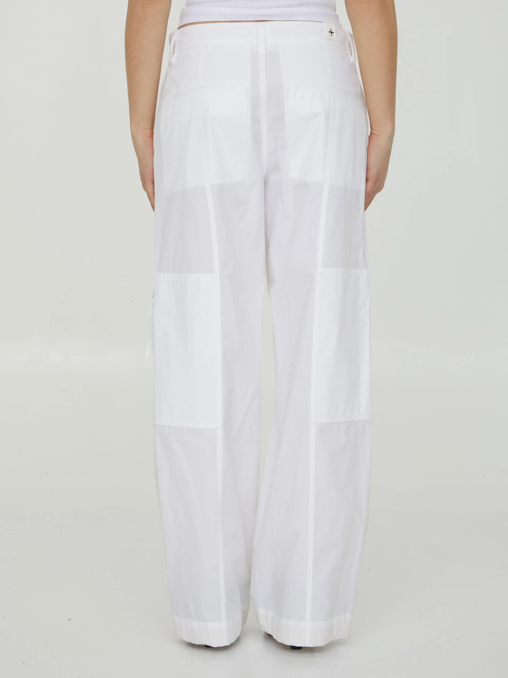 Jil Sander White Cotton Pants