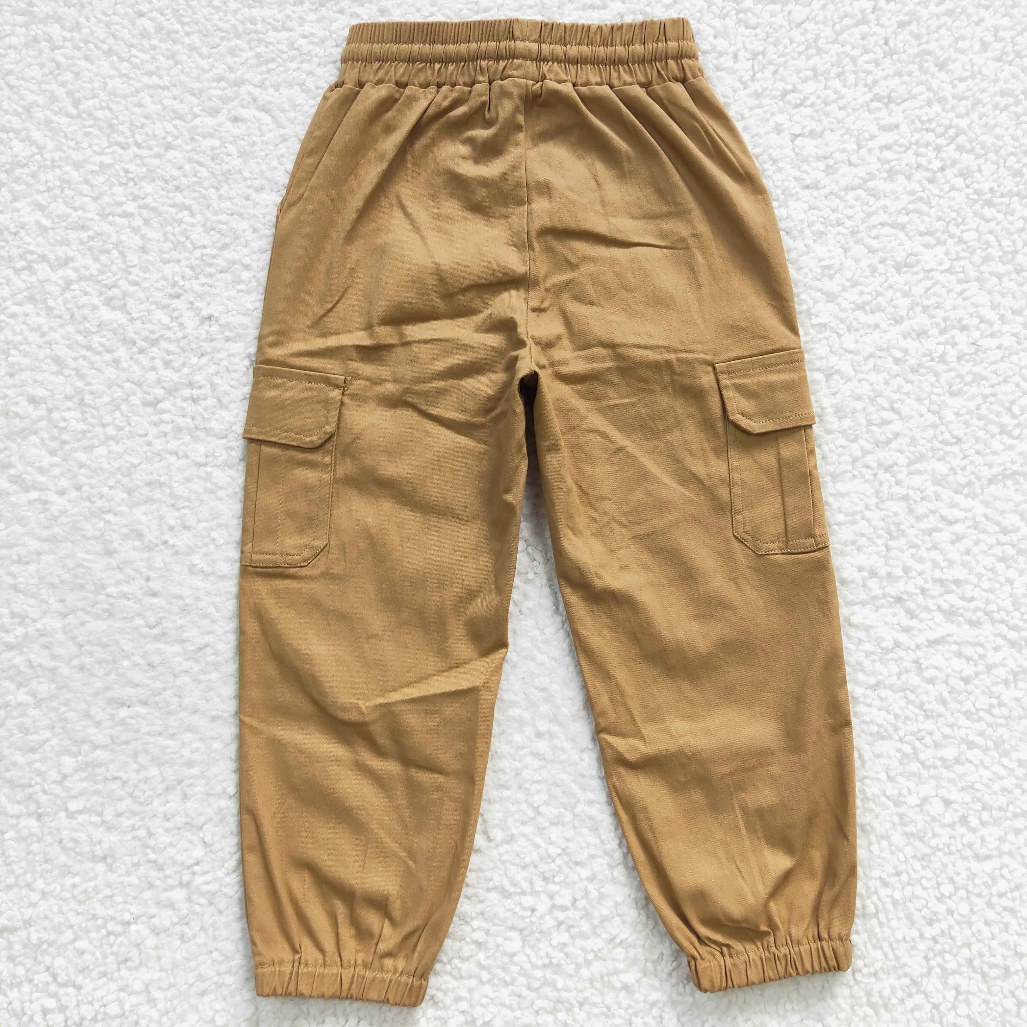 Khaki pocket cargo pants P0134