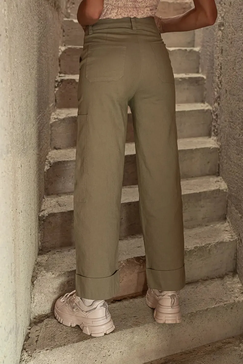 Kienna Cargo Pants in Olive - FINAL SALE