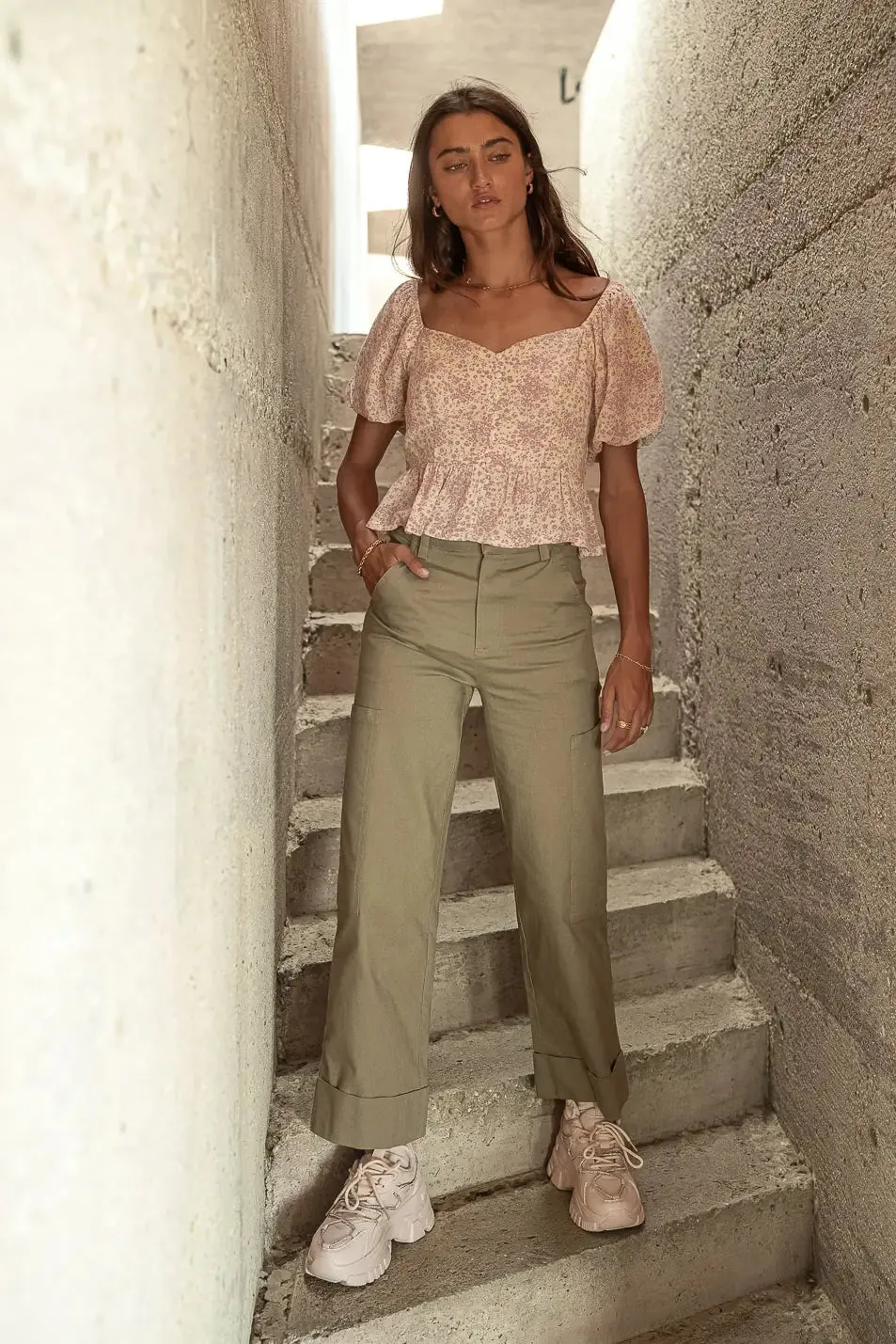 Kienna Cargo Pants in Olive - FINAL SALE