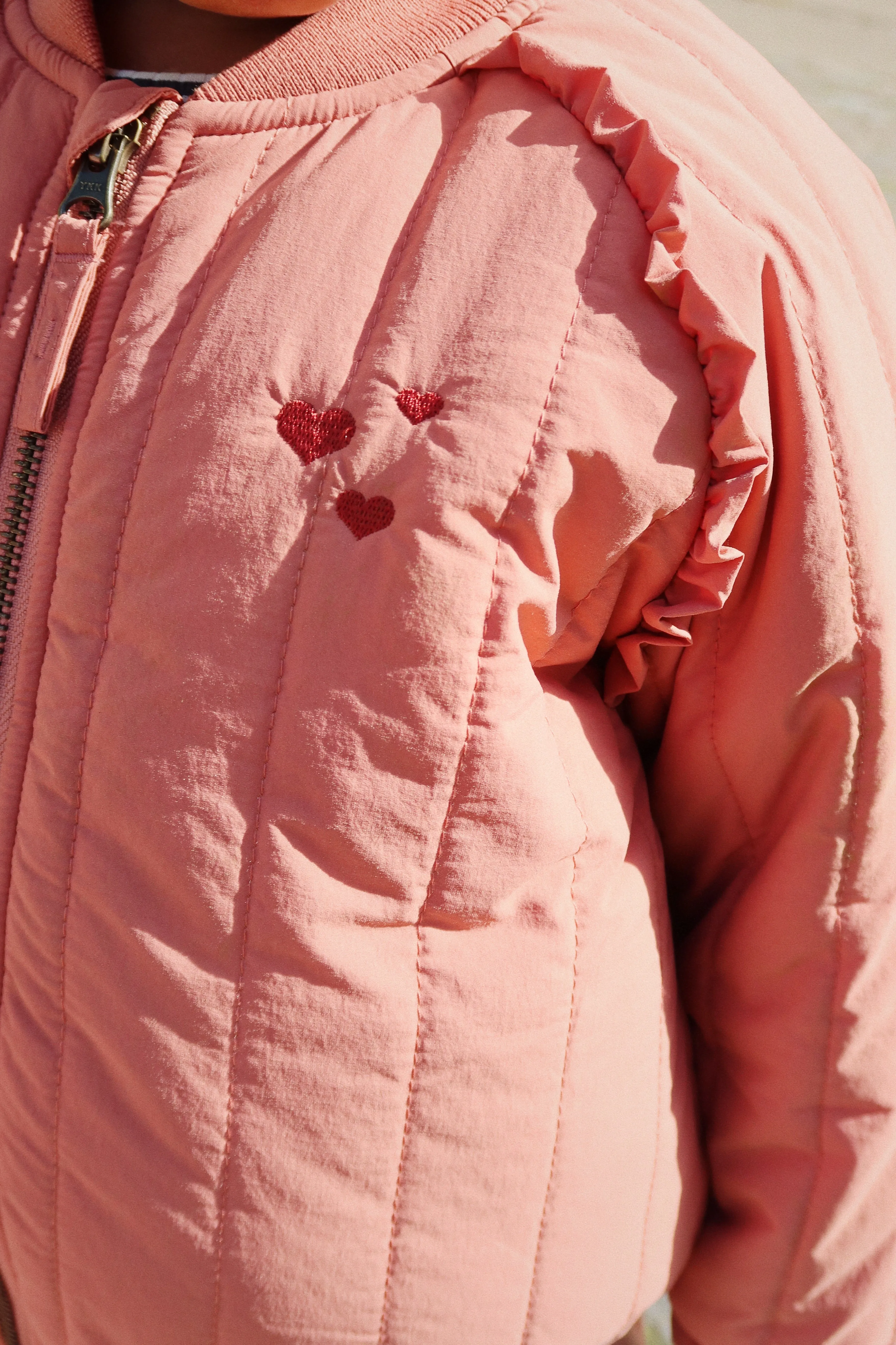 Konges Sløjd Juno Frill Bomber Jacket | Canyon Rose