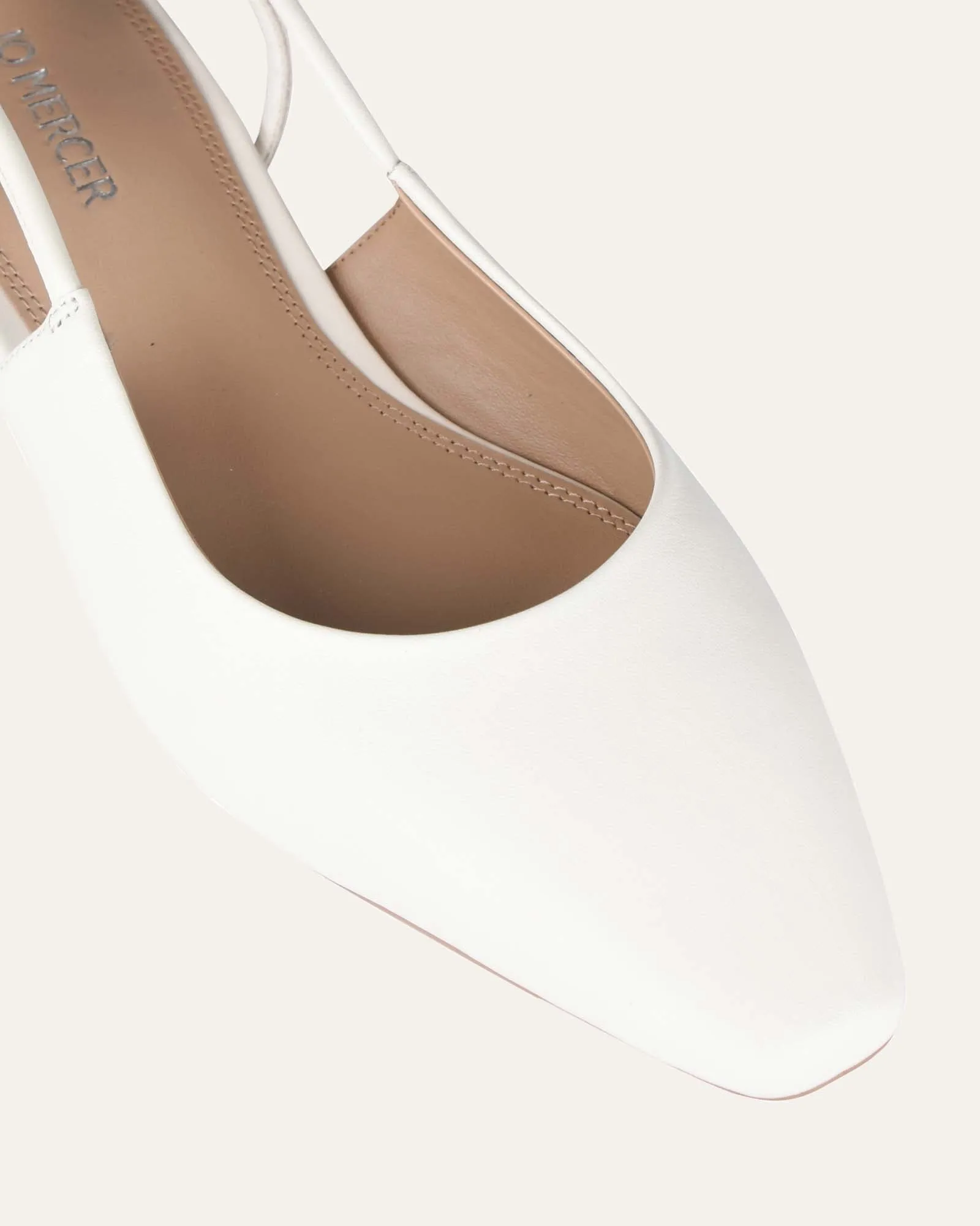 LARISSA DRESS FLATS OFF WHITE LEATHER