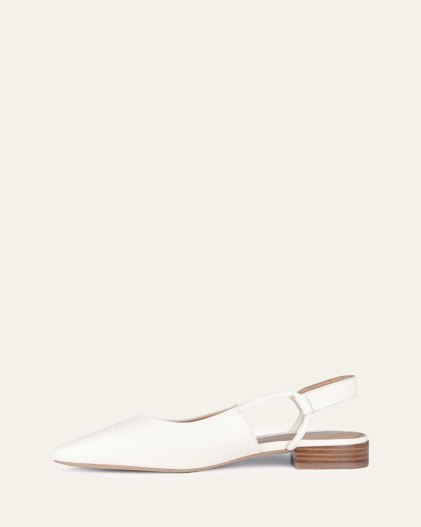 LARISSA DRESS FLATS OFF WHITE LEATHER