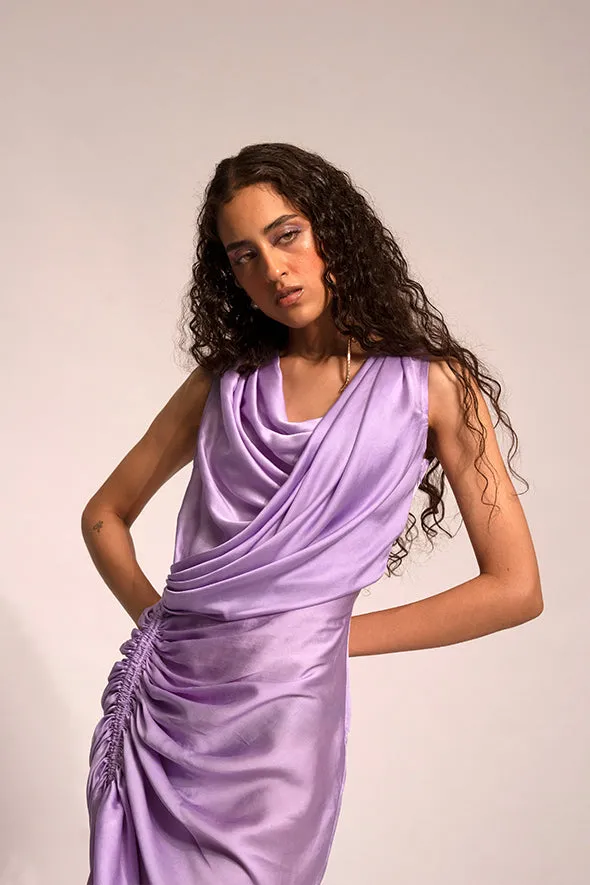 Lavender cascade dress