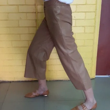 LEATHER PANTS TOFFEE COLOUR SIZE 3