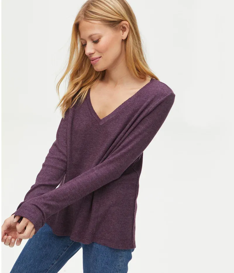 Long Phoebe Tee | Plum