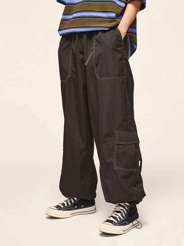 Loose Fit Black Cargo Pants