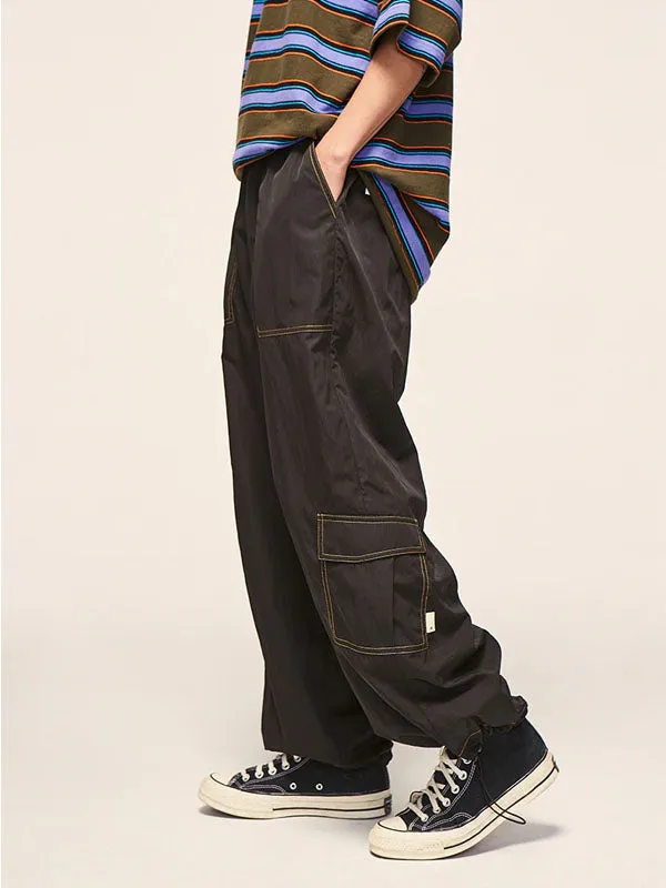 Loose Fit Black Cargo Pants