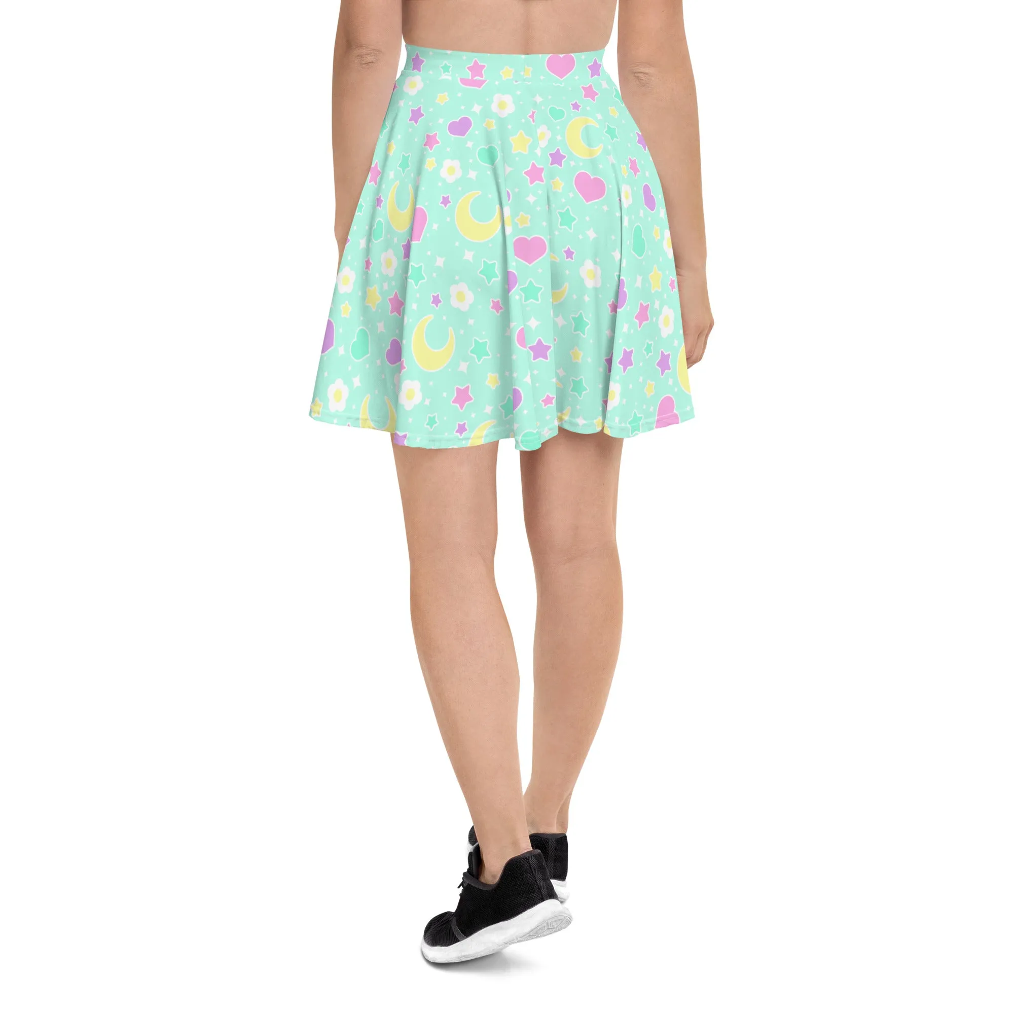 Magical Spring Mint Skater Skirt