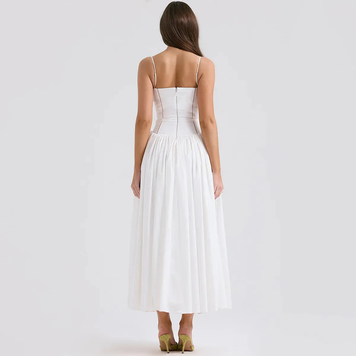 Maura Classic White Flare Dress