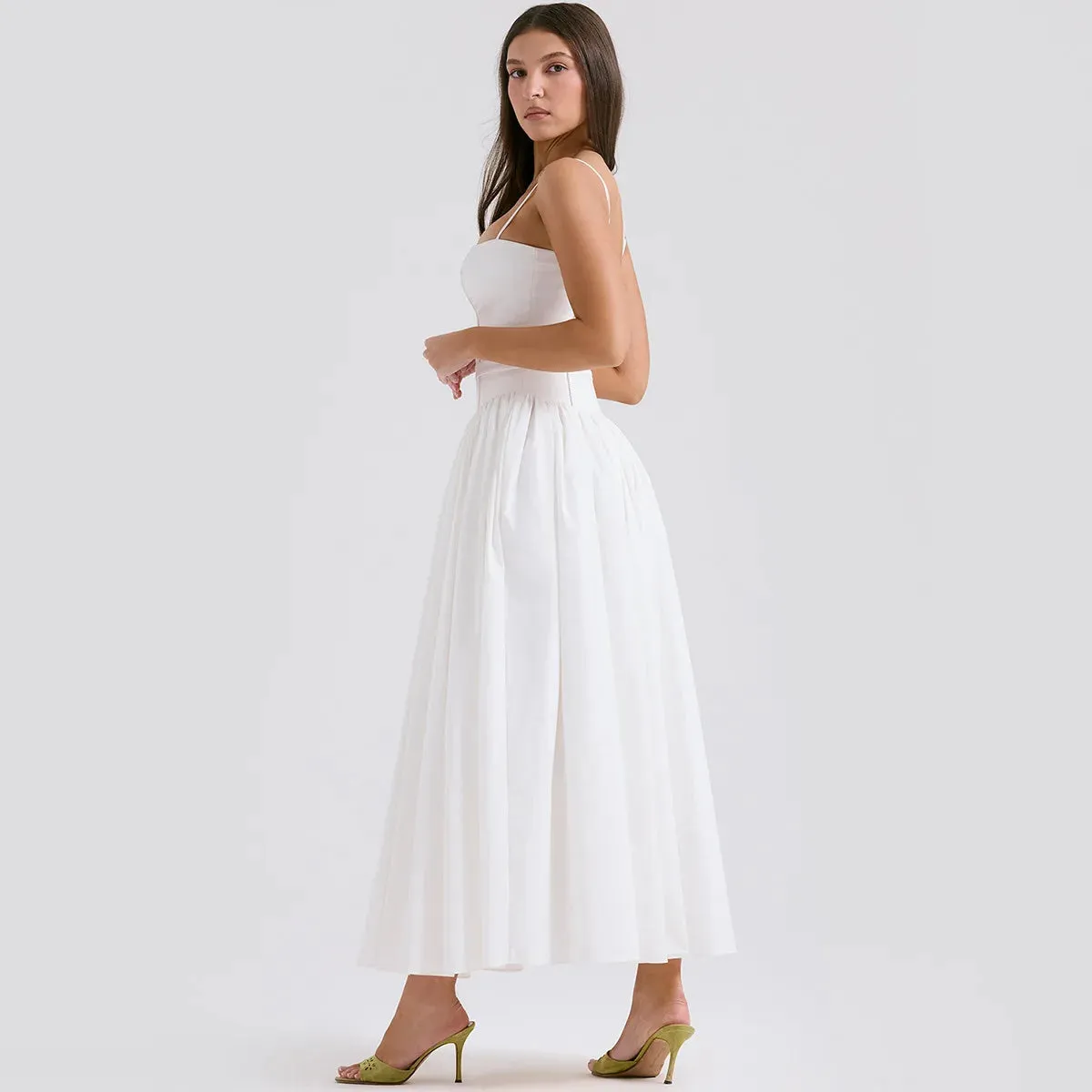 Maura Classic White Flare Dress