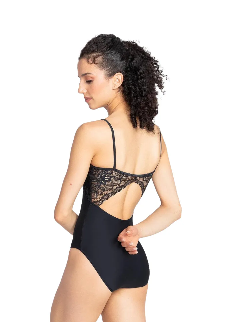 Melissa Lace Camisole Leotard (Black)