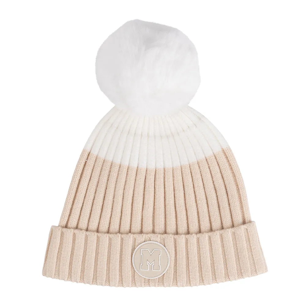 Mitch & Son - Knitted pom pom hat, beige