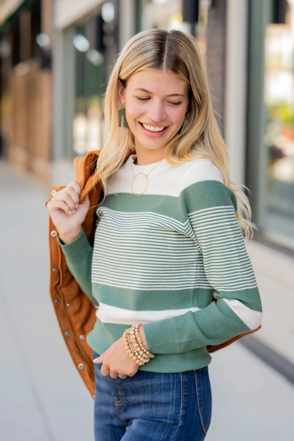 Mixed Stripes Thermal Sweater